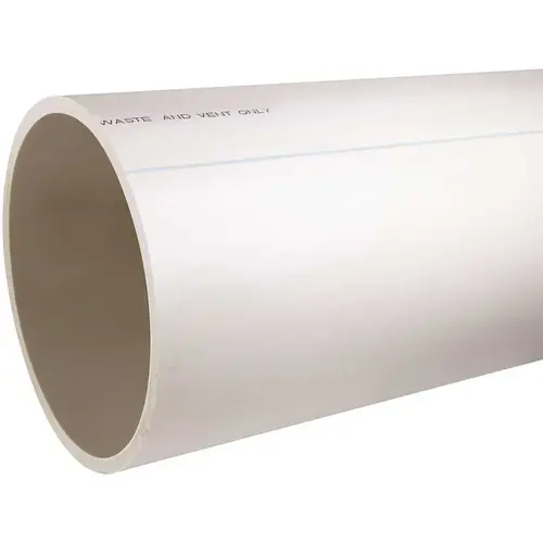 6 in. x 10 ft. Schedule 40 PVC-DWV Cellular Core Pipe 6 in. x 10 ft. Schedule 40 PVC-DWV Cellular Core Pipe