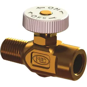 MEC ME831 1/4 in. MNPT x 1/4 in. FNPT MEC Needle Valve, Bi-Directional Flow, Brass