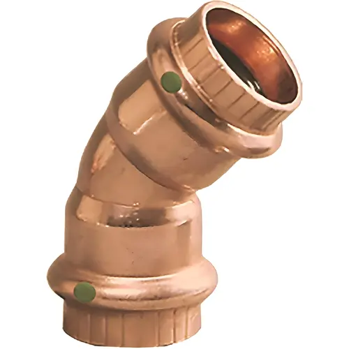Propress 1/2 In. X 1/2 In. Copper 45-Degree Elbow Fitting Propress 1/2 In. X 1/2 In. Copper 45-Degree Elbow Fitting
