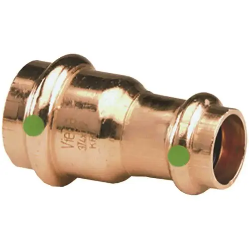 Propress 3/4 In X 1/2 In Press Copper Reducing Coupling Fitting Propress 3/4 In X 1/2 In Press Copper Reducing Coupling Fitting