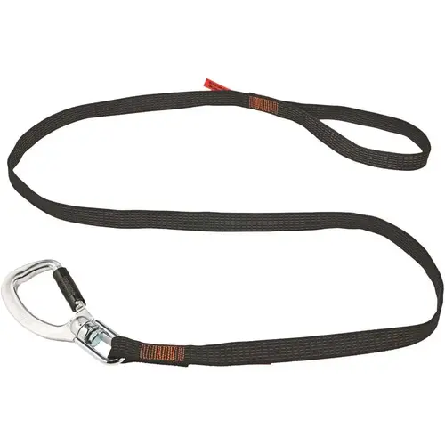 40 lbs. Black Standard Single Double-Locking Carabiner with Swivel Tool Lanyard 40 lbs. Black Standard Single Double-Locking Carabiner with Swivel Tool Lanyard