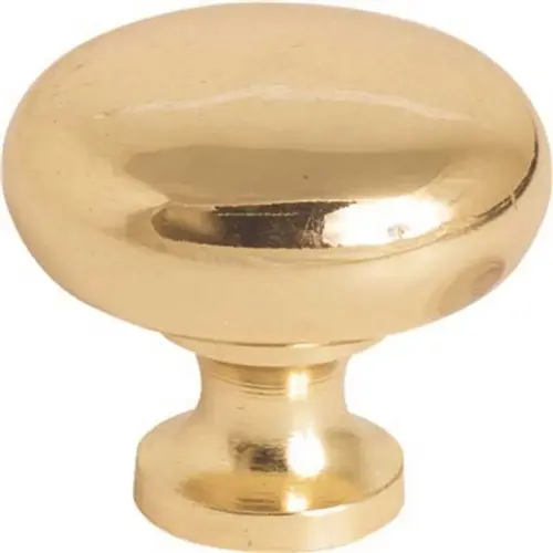 1-1/4 in. Polish Brass Cabinet Knob - pack of 5 1-1/4 in. Polish Brass Cabinet Knob - pack of 5