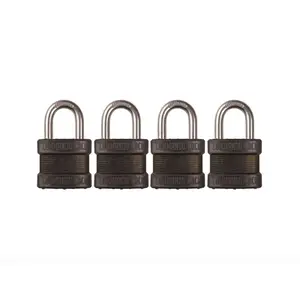 Commando Lock 1304 Blackout High Security 1-3/4 in. Keyed Padlock Outdoor Weather Resistant Military-Grade W 1-1/8in. Shackle - pack of 4
