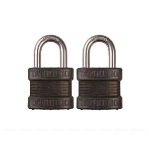 Commando Lock 1302 Blackout High Security 1-3/4 in. Keyed Padlock Outdoor Weather Resistant Military-Grade W 1-1/8in. Shackle - Pair