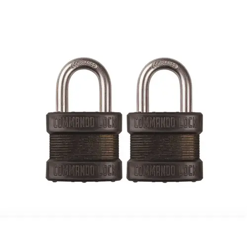 Blackout High Security 1-3/4 in. Keyed Padlock Outdoor Weather Resistant Military-Grade W 1-1/8in. Shackle - Pair Blackout High Security 1-3/4 in. Keyed Padlock Outdoor Weather Resistant Military-Grade W 1-1/8in. Shackle - Pair