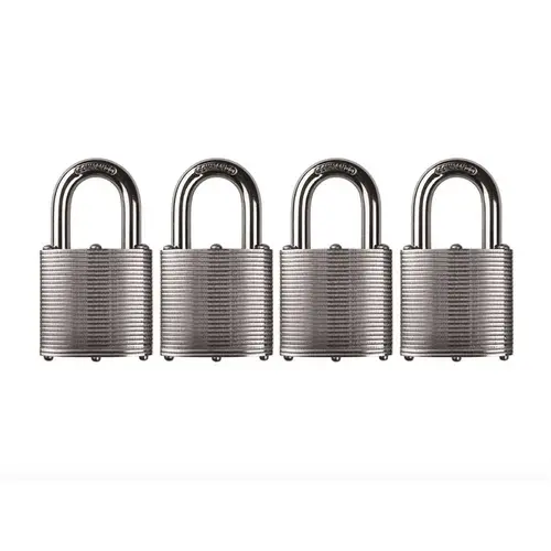 Heavy Duty Steel Keyed 1-3/4 in. Padlock W 1-1/8 in. Alloy Shackle Weatherproof Outdoor Durable - pack of 4 Heavy Duty Steel Keyed 1-3/4 in. Padlock W 1-1/8 in. Alloy Shackle Weatherproof Outdoor Durable - pack of 4