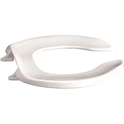 Round Open Front No Cover Heavy-Duty Toilet Seat in White