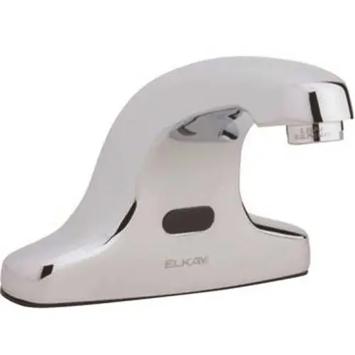 Battery Powered Electronic Sensor Single Hole Touchless Bathroom Faucet in Chrome