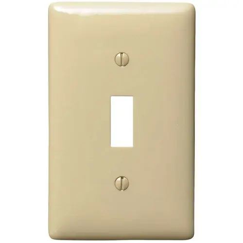 1-Gang Ivory Medium Size Toggle Wall Plate 1-Gang Ivory Medium Size Toggle Wall Plate