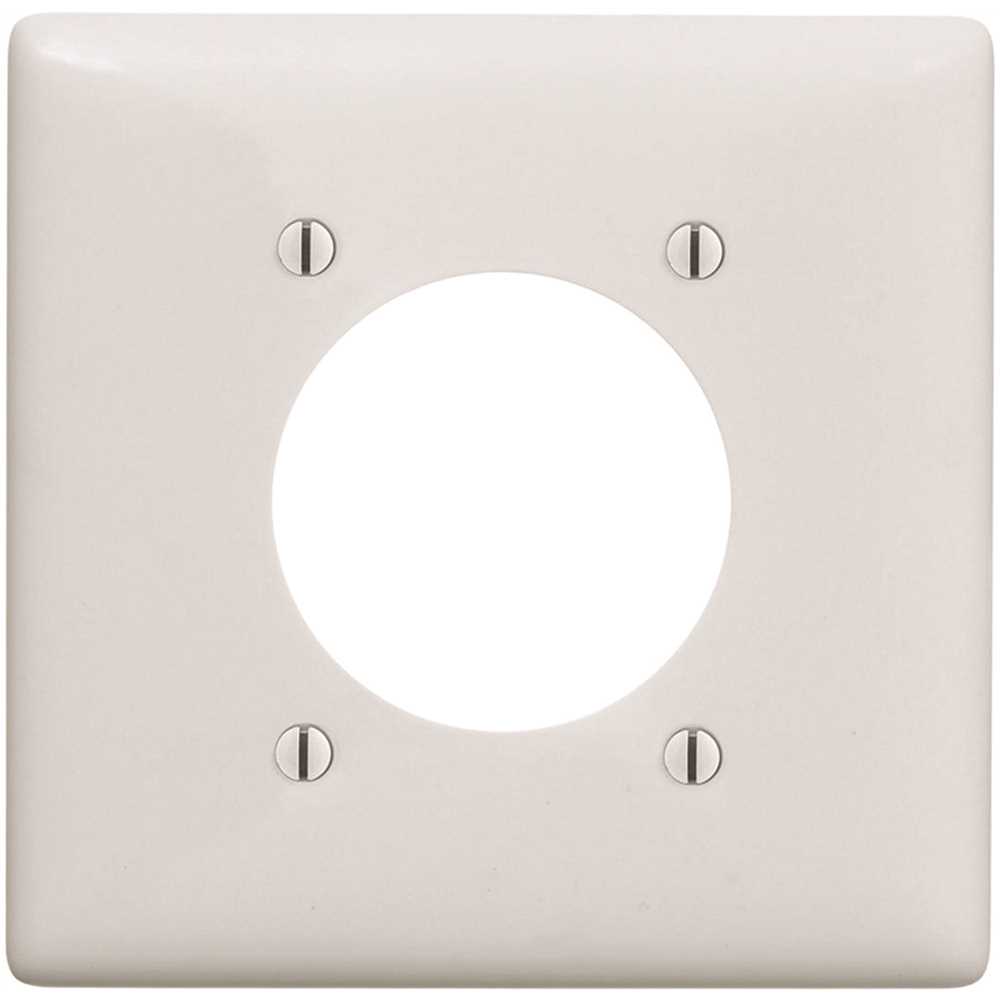 HUBBELL WIRING P703W 2-Gang 2.15 in. Opening Wall Plate - White