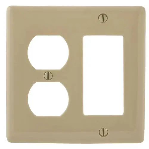 2-Gang Ivory Duplex and Decorator Wall Plate