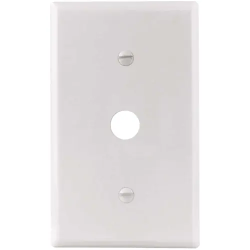 White Smooth 1-Gang Coaxial Standard Metal Wall Plate - pack of 25 White Smooth 1-Gang Coaxial Standard Metal Wall Plate - pack of 25