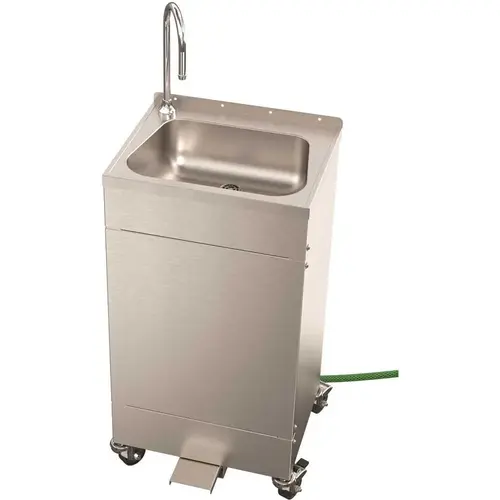 Economy Portable Hand-Wash Station Foot Pump, Tank In, Tank Out, Gooseneck Only Economy Portable Hand-Wash Station Foot Pump, Tank In, Tank Out, Gooseneck Only