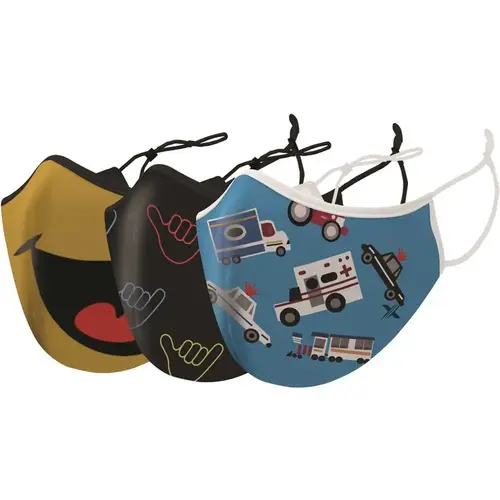 Two-Layer Reusable Kids Face Mask with Adjustable Earloop- (12 total) - pack of 3 Two-Layer Reusable Kids Face Mask with Adjustable Earloop- (12 total) - pack of 3