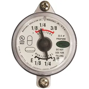 MEC MES-2184-20-001-KIT Universal 33 lb. Lift Truck Float Gauge 3/4 in. NPT Tabbed Dial and 2 Mounting Screw Kit