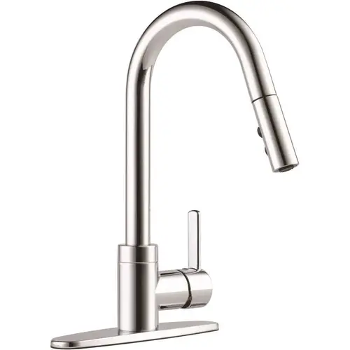 Precept Single-Handle Pull-Down Sprayer Kitchen Faucet in Chrome Precept Single-Handle Pull-Down Sprayer Kitchen Faucet in Chrome