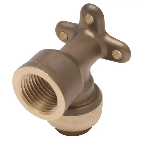 Brass Pipe 90 degree Drop Ear Elbow: 1/2 x 12" Fitting, Threaded, Push-to-Connect x FNPT, Lead Free Brass Pipe 90 degree Drop Ear Elbow: 1/2 x 12" Fitting, Threaded, Push-to-Connect x FNPT, Lead Free