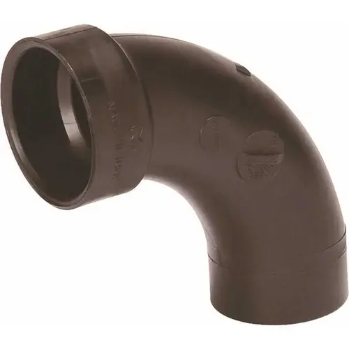 2 in. ABS DWV 90-Degree Spigot x Hub Long Turn Street Elbow