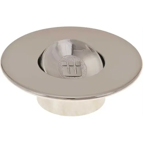 Nufit Presflo Bathtub Drain With Plastic Stopper, Chrome-Plated