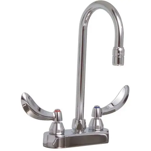 Commercial 4 in. Centerset 2-Handle High Arc Bathroom Faucet in Chrome Commercial 4 in. Centerset 2-Handle High Arc Bathroom Faucet in Chrome