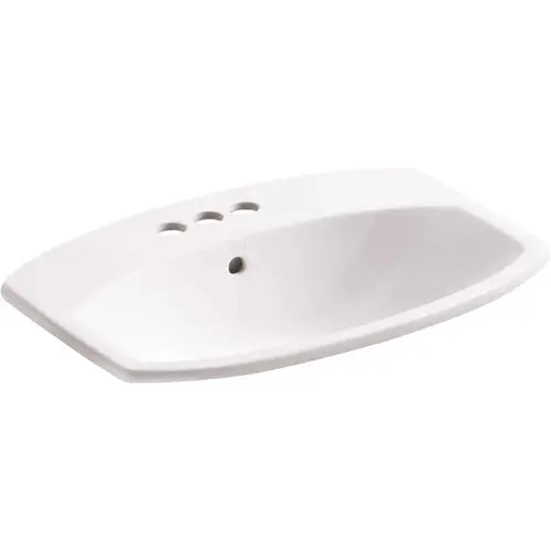 Cimarron Drop-In Vitreous China Bathroom Sink in White Cimarron Drop-In Vitreous China Bathroom Sink in White