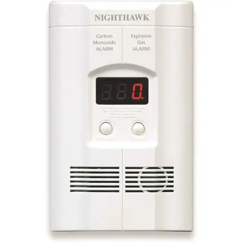 Plug-In Combination Explosive Gas/Carbon Monoxide Alarm Detector with Battery Back-Up