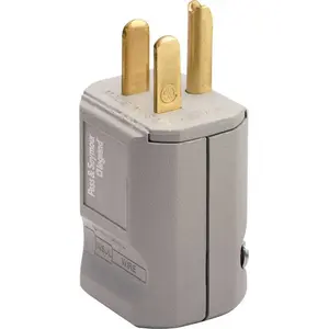 Legrand PS5965GRY Pass & Seymour MaxGrip M3 15 Amp 125-Volt NEMA 5-15P Straight Blade Plug, Gray
