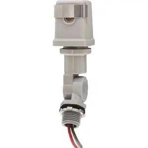 Intermatic K4221C K4200 Series 1800-Watt Stem and Swivel Mount Thermal Photocontrol, Gray