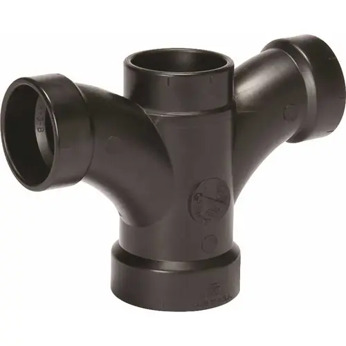 2 in. x 1-1/2 in. x 1-1/2 in. x 1-1/2 in. ABS DWV All Hub Double Fixture Sanitary Tee