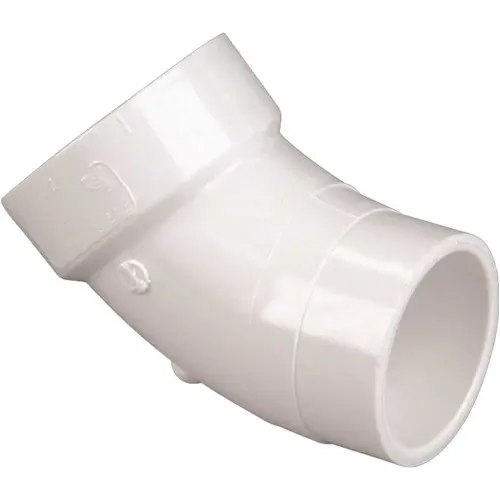 COPY 0 2 in. PVC DWV 45-Degree Spigot x Hub Street Elbow Fitting COPY 0 2 in. PVC DWV 45-Degree Spigot x Hub Street Elbow Fitting