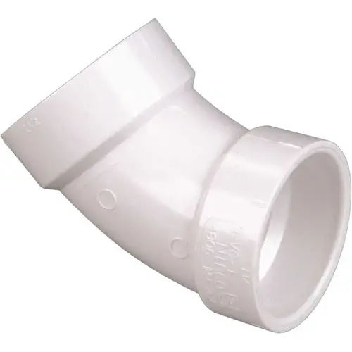6 in. PVC DWV 45-Degree Hub x Hub Elbow Fitting 6 in. PVC DWV 45-Degree Hub x Hub Elbow Fitting
