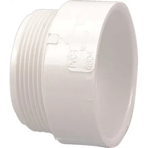 1-1/2 in. PVC DWV Hub x MPT Male Adapter Fitting 1-1/2 in. PVC DWV Hub x MPT Male Adapter Fitting