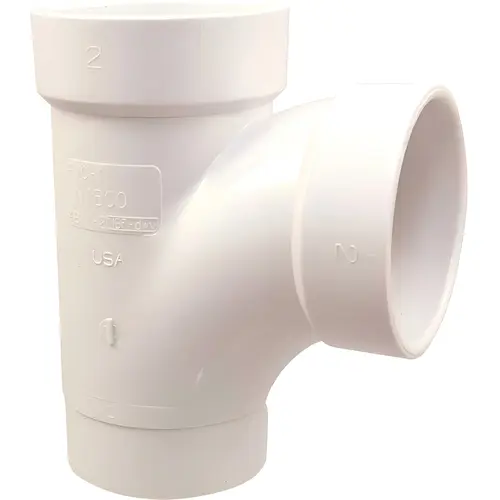 3 in. DWV PVC Spigot x Hub x Hub Sanitary Street Tee 3 in. DWV PVC Spigot x Hub x Hub Sanitary Street Tee