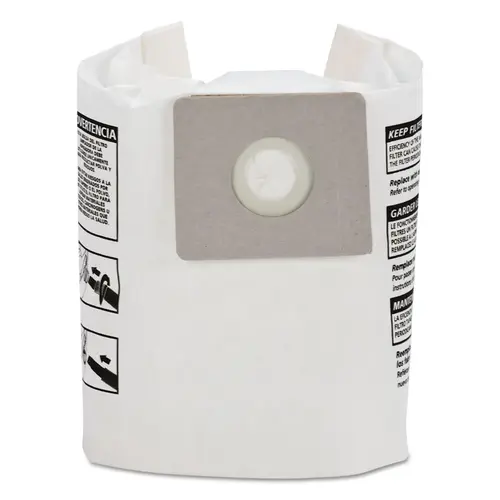 9066800 Filter Bag, 2 to 2.5 gal Capacity, 11-1/2 in L, 7 in W White - pack of 3