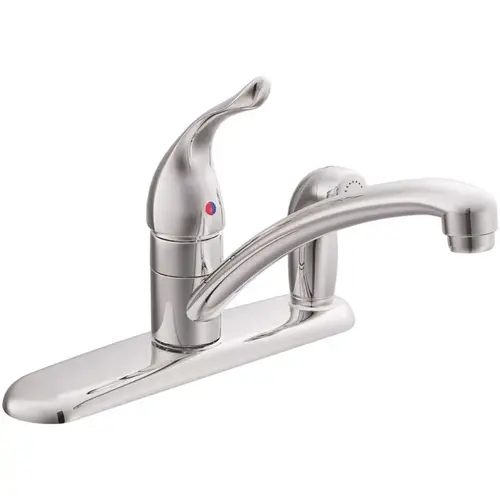 Chateau Single-Handle Standard Kitchen Faucet with Side Sprayer on Deck in Chrome Chateau Single-Handle Standard Kitchen Faucet with Side Sprayer on Deck in Chrome