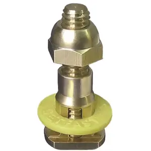 RJS Tech 42443 SETFAST SELF ADJUSTABLE CLOSET BOLT Brass