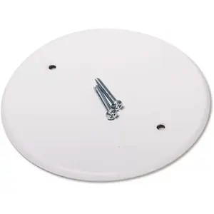BELL 5653-1 Off-White Metal 5 In Outdoor Round Closure Plate