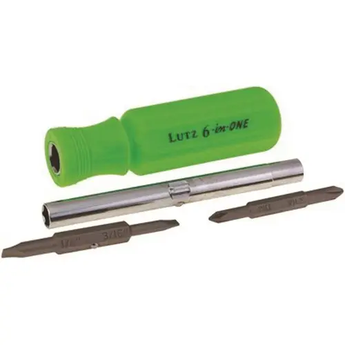 6-in-1 Green Handle Screwdriver 6-in-1 Green Handle Screwdriver