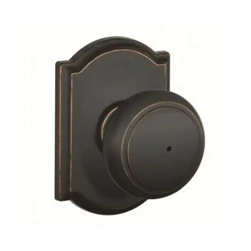 F40 Andover Knob Privacy Lock with Camelot Trim Aged Bronze F40 Andover Knob Privacy Lock with Camelot Trim Aged Bronze