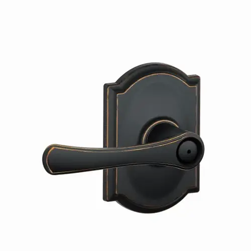 Avila Lever with Camelot Rose Privacy Lock with 16080 Latch and 10027 Strike Aged Bronze Finish Avila Lever with Camelot Rose Privacy Lock with 16080 Latch and 10027 Strike Aged Bronze Finish