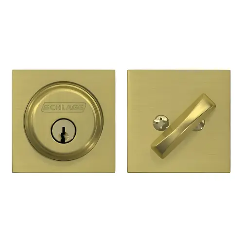Collins Single Cylinder Deadbolt C Keyway with 12321 Latch and and 10116 Strike Satin Brass Finish Collins Single Cylinder Deadbolt C Keyway with 12321 Latch and and 10116 Strike Satin Brass Finish