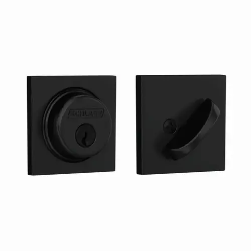 Collins Single Cylinder Deadbolt C Keyway with 12321 Latch and and 10116 Strike Matte Black Finish