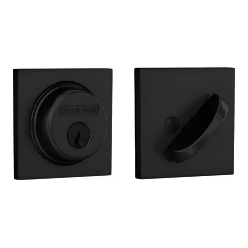 Collins Single Cylinder Deadbolt C Keyway with 12321 Latch and and 10116 Strike Matte Black Finish Collins Single Cylinder Deadbolt C Keyway with 12321 Latch and and 10116 Strike Matte Black Finish