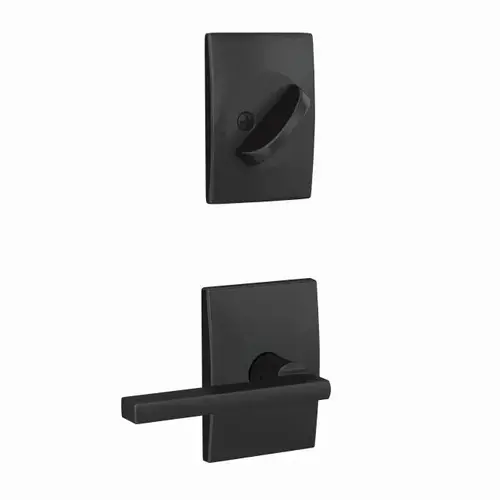 Custom Latitude Lever with Century Rose Dummy Interior Trim Matte Black Finish Custom Latitude Lever with Century Rose Dummy Interior Trim Matte Black Finish