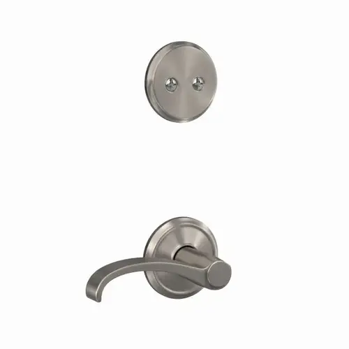 Custom Whitney Lever with Alden Rose Dummy Interior Trim Satin Nickel Finish Custom Whitney Lever with Alden Rose Dummy Interior Trim Satin Nickel Finish