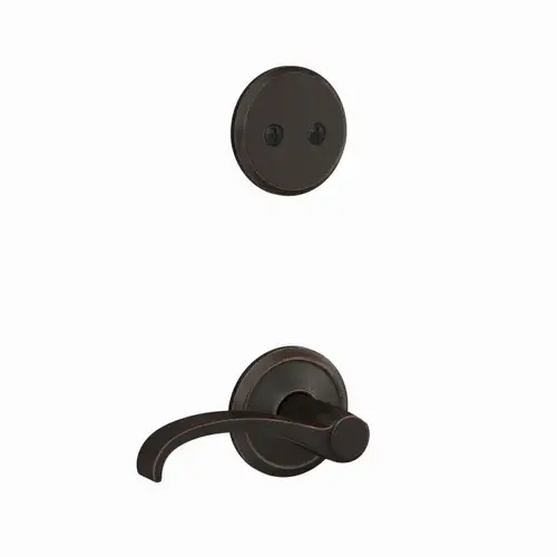 Custom Whitney Lever with Alden Rose Dummy Interior Trim Aged Bronze Finish Custom Whitney Lever with Alden Rose Dummy Interior Trim Aged Bronze Finish