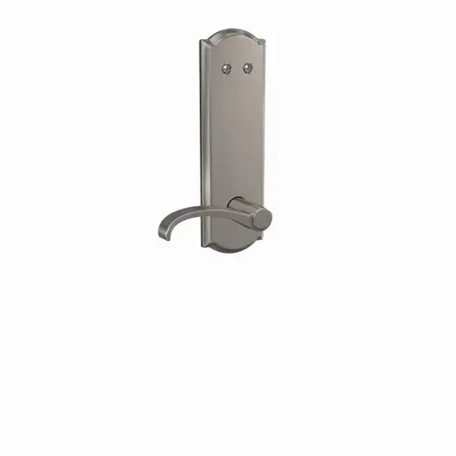 Custom Whitney Lever with Camelot Escutcheon Dummy Interior Trim Satin Nickel Finish Custom Whitney Lever with Camelot Escutcheon Dummy Interior Trim Satin Nickel Finish