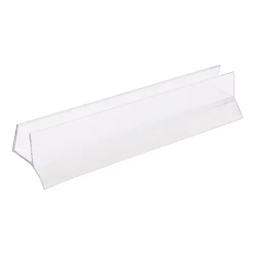 Clear Dual Durometer PVC Seal and Wipe for 1/2" Glass - 95" Stock Length