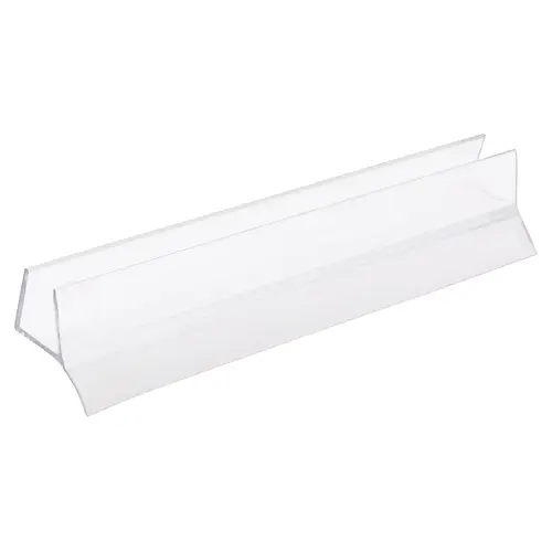 Clear Dual Durometer PVC Seal and Wipe for 1/2" Glass - 95" Stock Length
