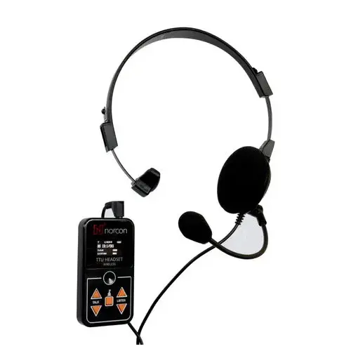 Two Way Communication Headset Digital Wireless Type Black